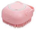 Pet Bath Massage Brush Puppy Dog Cat Grooming Cleaning Soft (Pink) | Grooming Cleaning Soft (Pink)